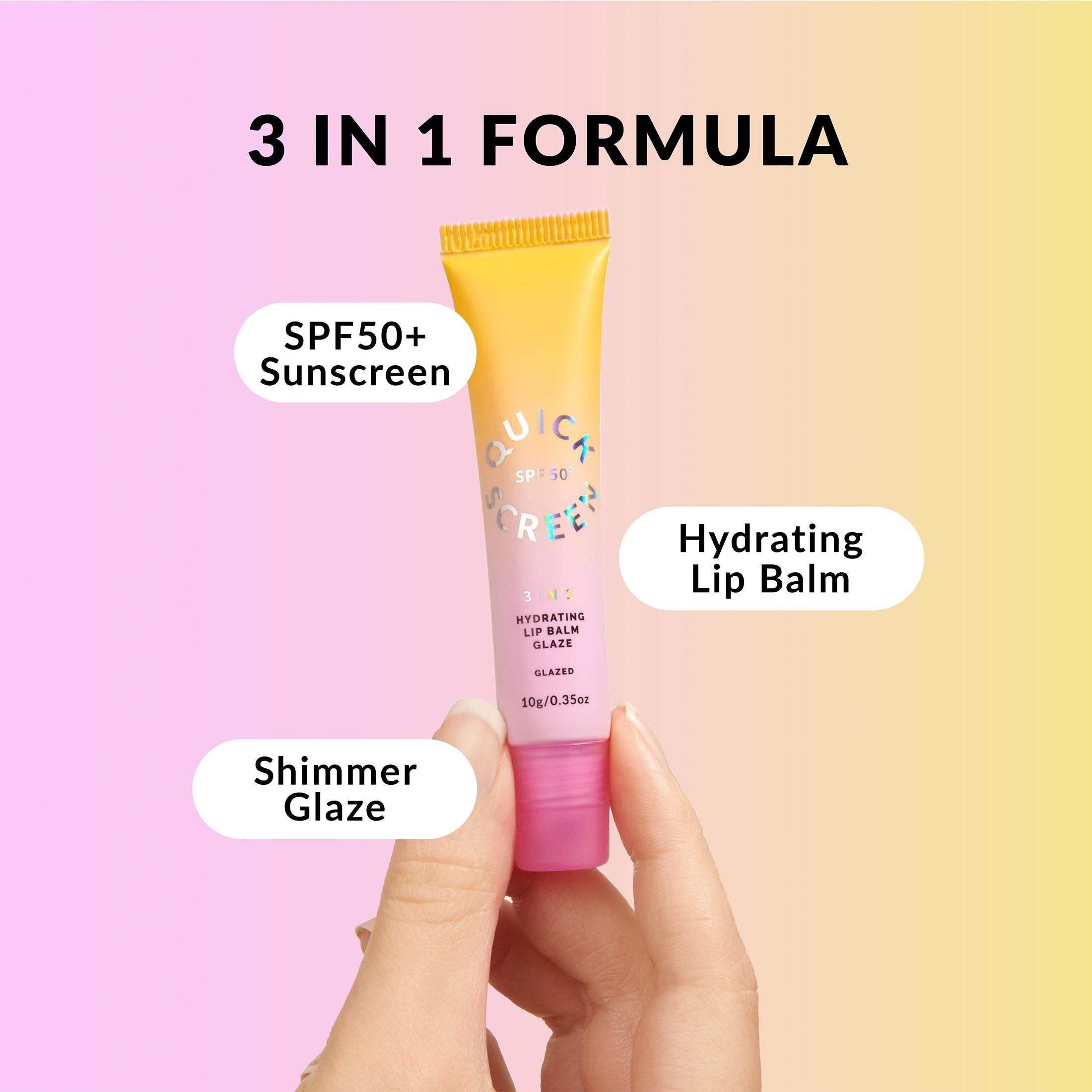 SPF 50+ Hydrating Lip Balm Glaze - Quick Screen - Quick Flick UK