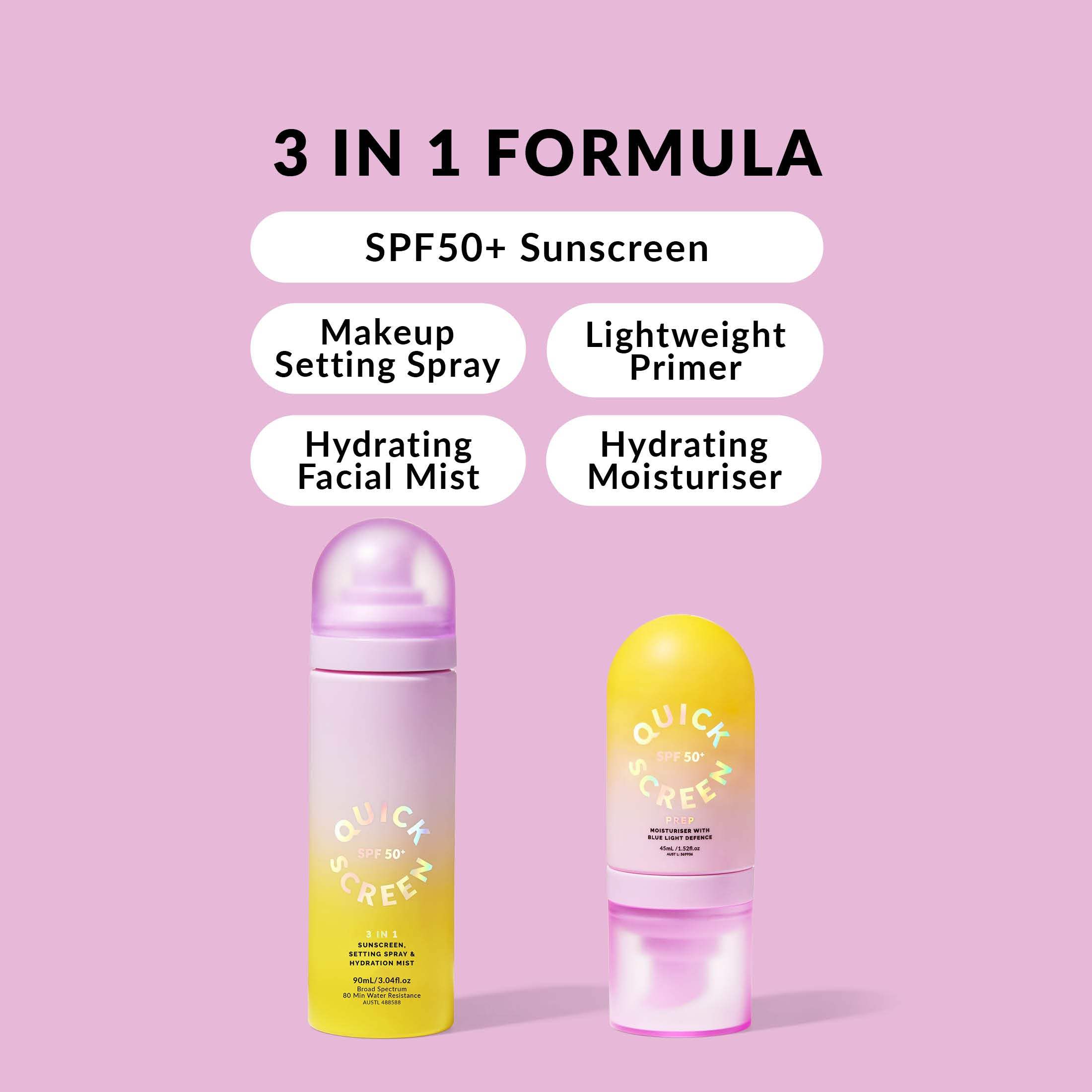 SPF 50+ Prep & Set Bundle - Quick Screen - Quick Flick UK