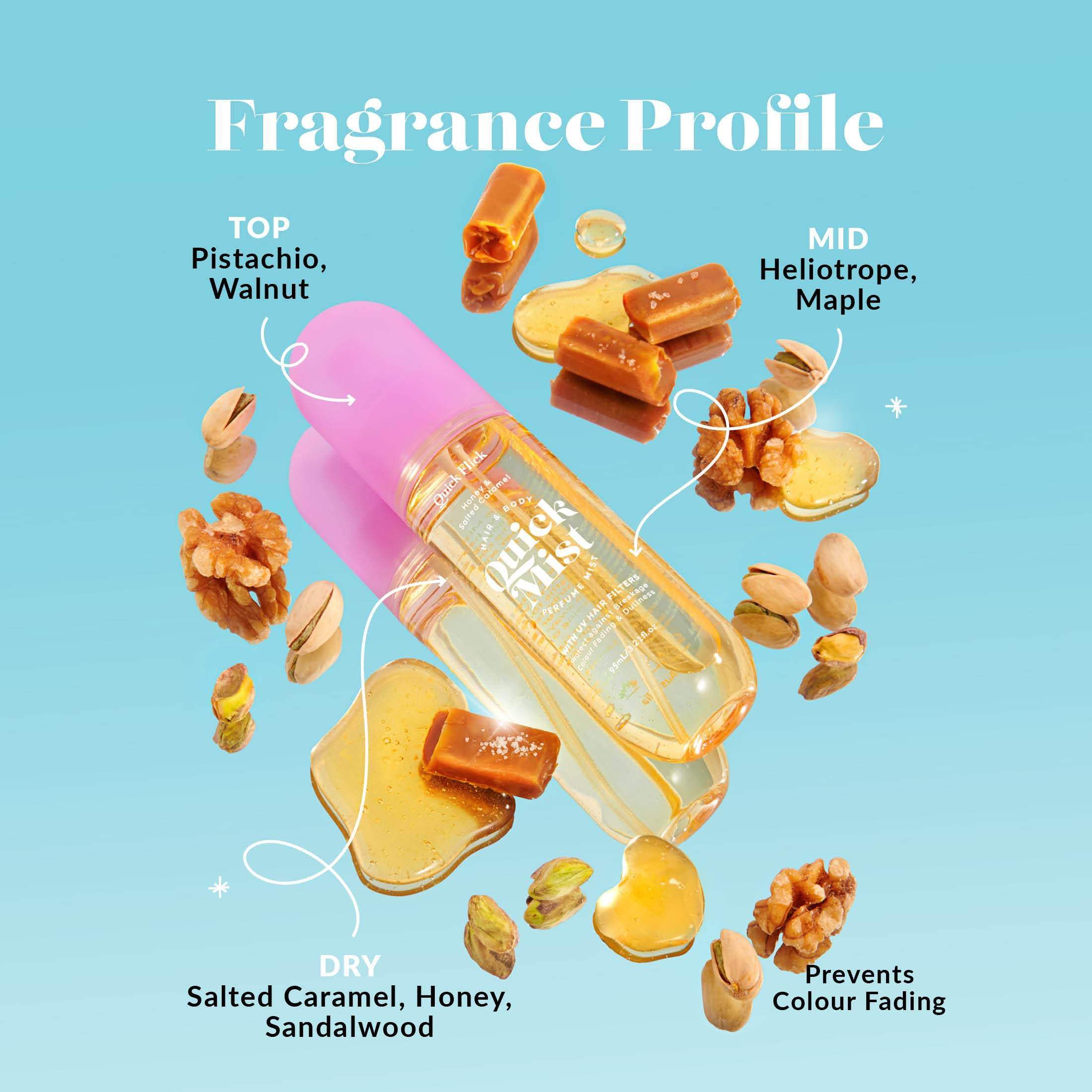 3 in 1 Hair & Body Perfume Mist with UV Hair Filters - Quick Mist - Quick Flick UK