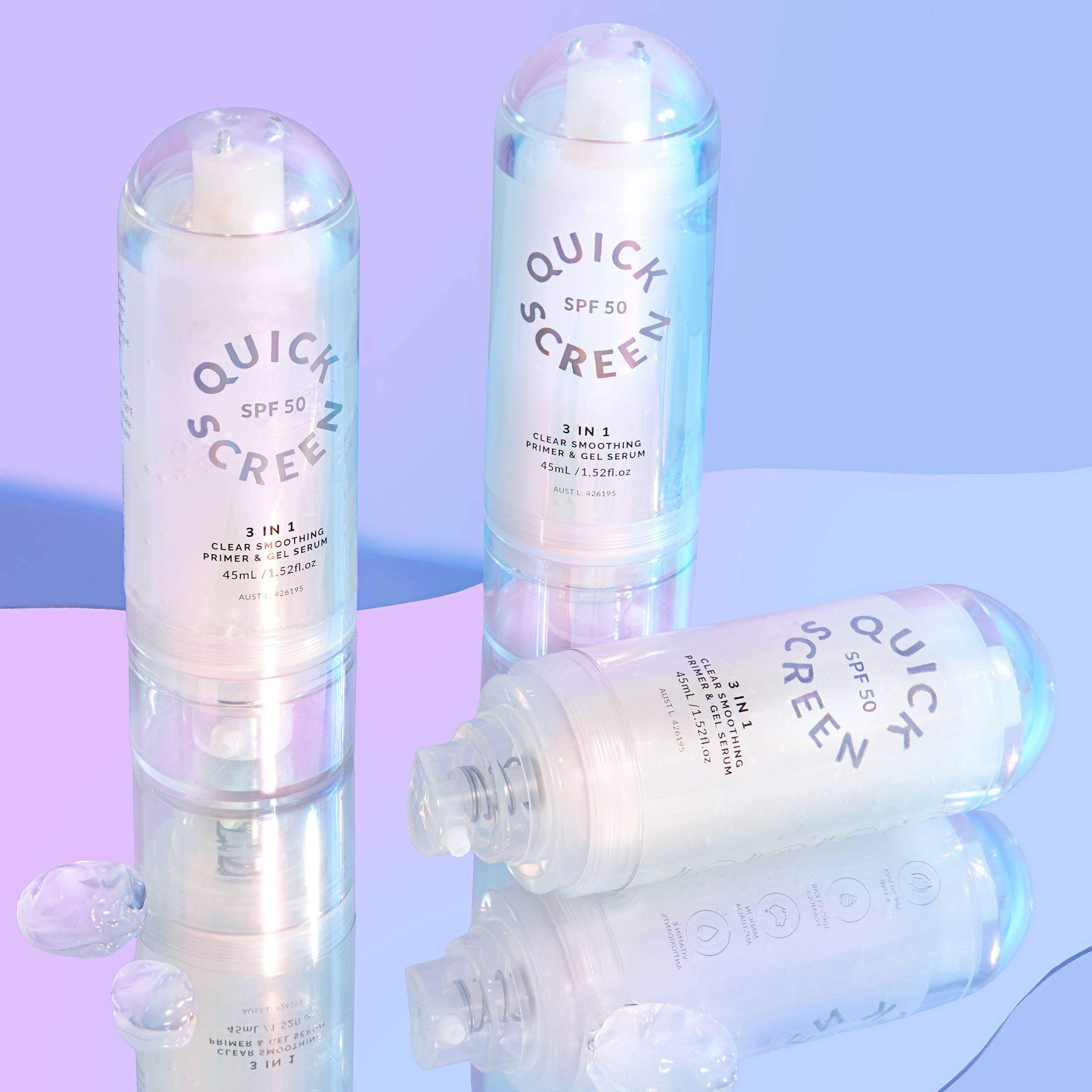 SPF50 Clear Smoothing Primer & Gel Serum - Quick Screen - Quick Flick UK