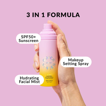 SPF 50+ Set Finishing Spray with Blue Light Defence - - Quick Flick 